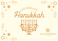 Hannukah Celebration Postcard Image Preview