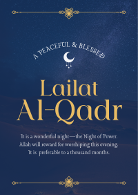 Peaceful Lailat Al-Qadr Poster