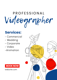 Videographer Lineart Flyer