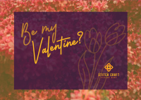 Sweet Floral Valentine Postcard