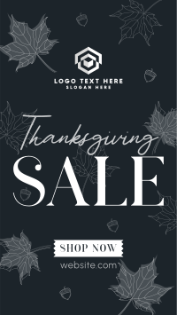 Elegant Thanksgiving Sale Facebook Story Design