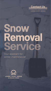 Snow Removal Assistant Instagram Story