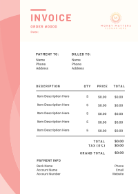 Abstract Curves Invoice