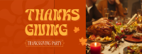 Retro Thanksgiving Party Facebook Cover Design