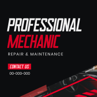 Automotive Professional Mechanic Instagram Post Design