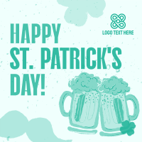 St. Patrick's Beer Greeting Instagram Post