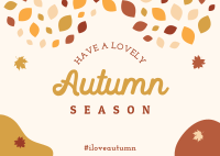 Autumn Leaf Mosaic Postcard