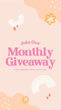Monthly Giveaway Facebook Story