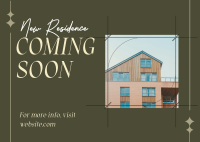 New Residence Coming Soon Postcard