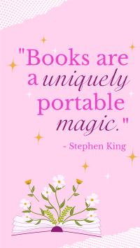 Book Magic Quote Facebook Story