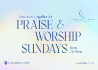 Sunday Worship Postcard