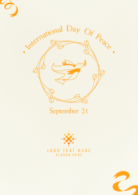 Peace Day Dove Banner Flyer