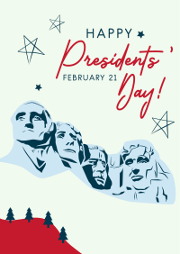 Mount Rushmore Illustration Poster