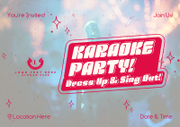 Karaoke Party Star Postcard