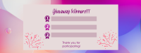 Aesthetic Giveaway Winners Facebook Cover