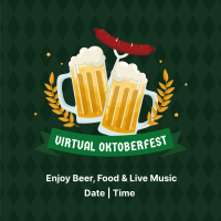 Virtual Oktoberfest Badge Instagram Post Design