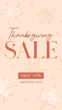 Elegant Thanksgiving Sale Facebook Story