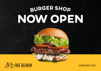 Burger Shop Opening Postcard