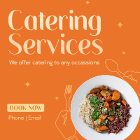 Catering At Your Service Linkedin Post Design