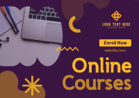 Online Education Courses Postcard