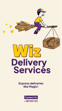 Wiz delivery services Instagram Story