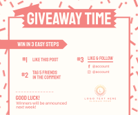 Giveaway Confetti Facebook Post Design