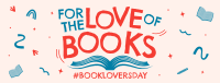 Book Lovers Doodle Facebook Cover Design