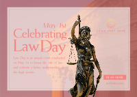 Lady Justice Law Day Postcard