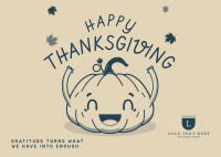 Happy Thanksgiving Postcard example 4