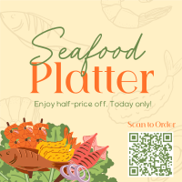 Seafood Platter Sale Linkedin Post Design