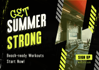 Summer Fitness Workout Postcard