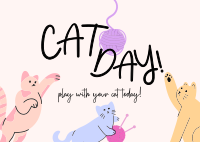 Cat Playtime Postcard