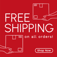 Minimalist Free Shipping Deals Instagram Post