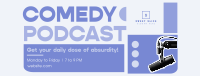 Daily Comedy Podcast Facebook Cover Design