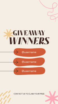 Congratulations Giveaway Winners Facebook Story