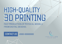 Quality 3D Printing Postcard