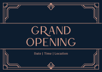 Grand Opening Art Deco Postcard