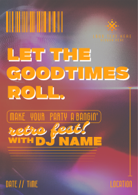 Retro Party DJ  Poster