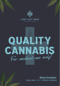 Quality Cannabis Plant Poster