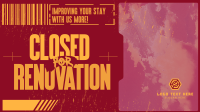 Grunge Closed Renovation Facebook Event Cover