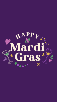 Mardi Gras Toast Facebook Story