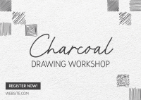 Charcoal Drawing Class Postcard