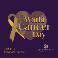 World Cancer Day Heart Instagram Post