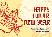 Prosperous Lunar New Year Postcard