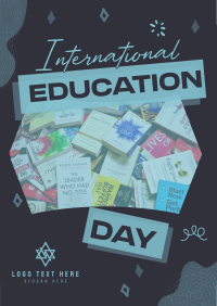 Quirky Cute Education Day Flyer