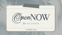 Open Now Clean Note Animation