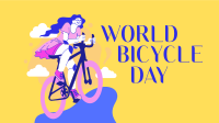 Lets Ride this World Bicycle Day Animation