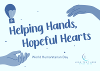 Helping Hands Humanitarian Day Postcard