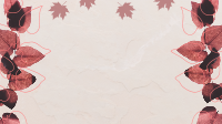 Scarlet Autumn Leaves Zoom Background Design