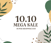 10.10 Sale Organic Abstract Facebook Post